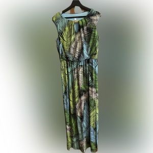 NEW Beautiful London Times summer maxi dress with gold neck detail.